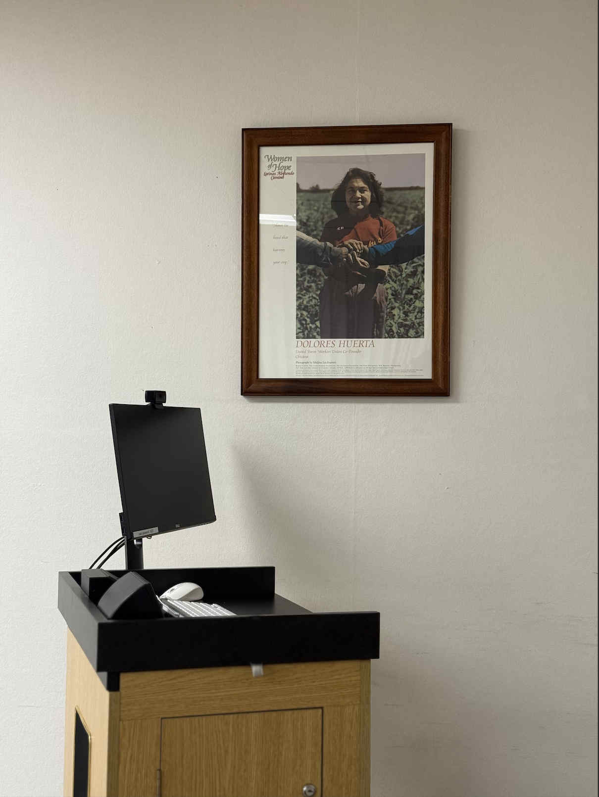 Dolores Huerta Frame in Classroom