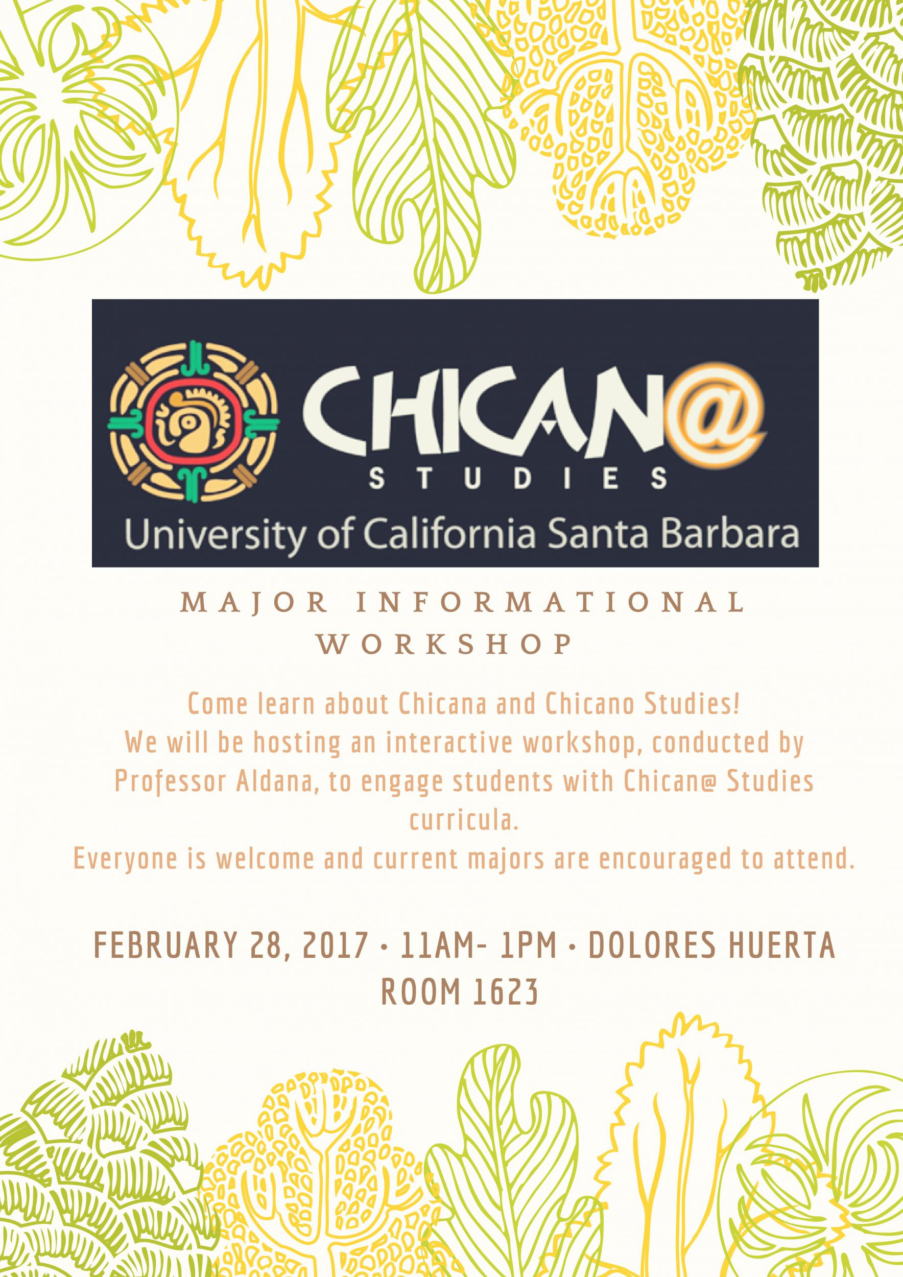 Chican@ Studies Major Informational Workshop Event Image