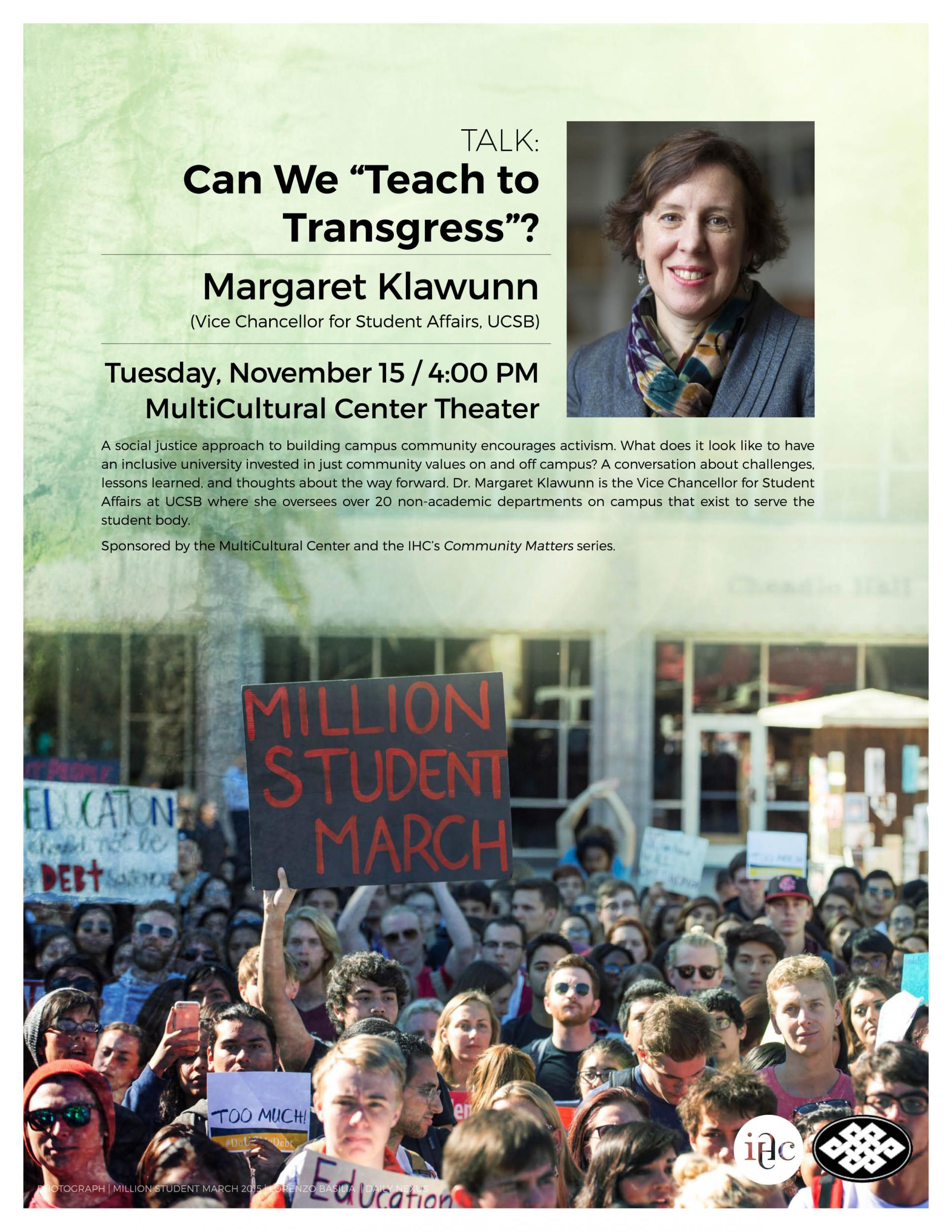 TALK: Can We “Teach to Transgress”? Event Image