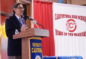 Gerardo Aldana at Achieve UC in Carpinteria. Photo Credit: Sonia Fernandez 