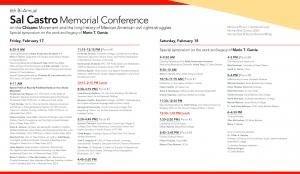 Program details featuring the following speakers.
